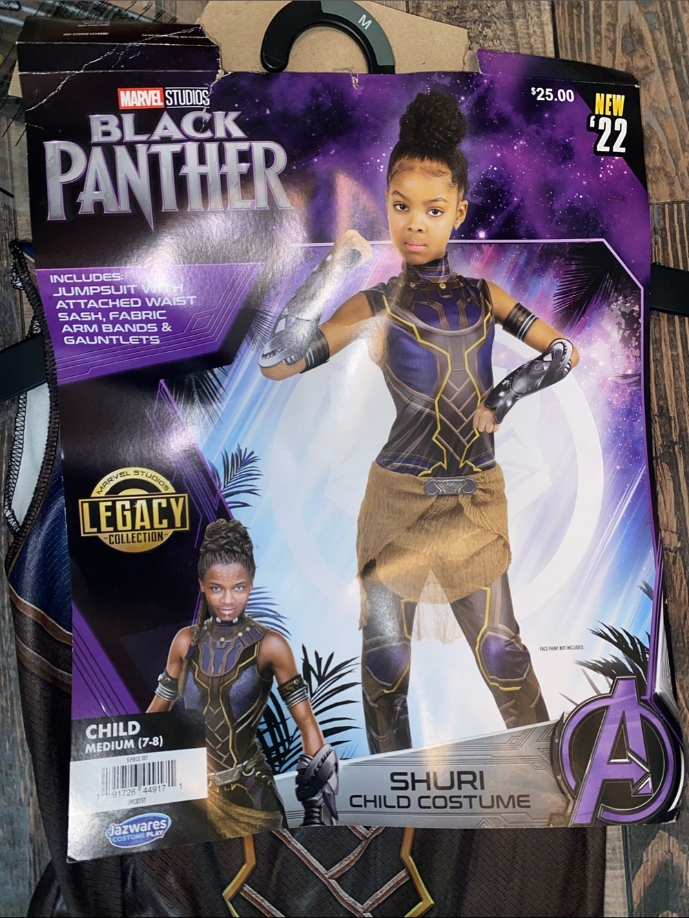 Marvel Black Panther Shuri Costume Purple Gold Black